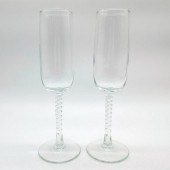 2PC CHAMPAGNE GLASSES GLASSWAR