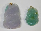 2PC CHINESE CELADON & LAVENDER