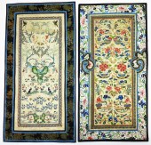 2PC CHINESE EMBROIDERED SILK P