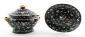 2PC CHINESE FAMILLE NOIR TUREE
