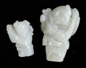 2pc Chinese Qing Jade Boy Smal