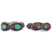 (2PC) CHINESE SILVER FILIGREE