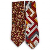 (2PC) CHRISTIAN DIOR SILK TIES