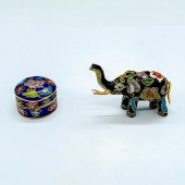 2PC CLOISONNE SET WITH MINI EL
