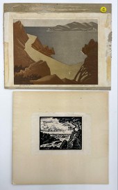 2pc Coastal Scene Prints- unfr