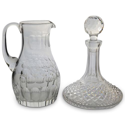 (2PC) CRYSTAL PITCHER &