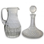 (2PC) CRYSTAL PITCHER & DECANT