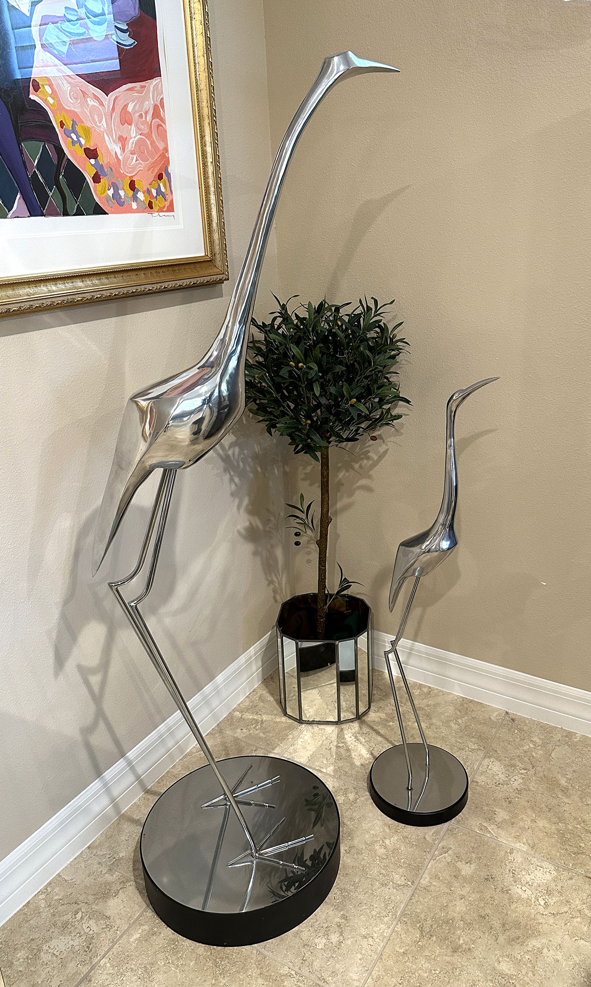 2PC. CURTIS JERE CRANE OR HERON