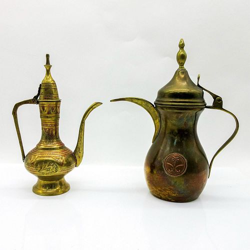 2PC DALLAH BRONZE COFFEE POT AND