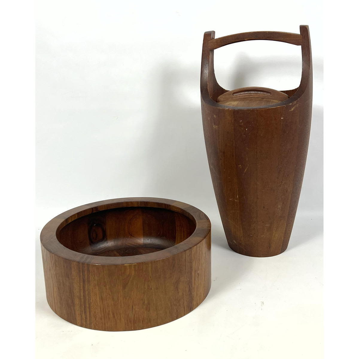 2pc DANSK Danish Modern Staved Teak