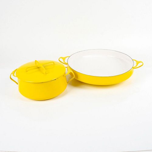 2PC DANSK DESIGNS SUNSHINE YELLOW
