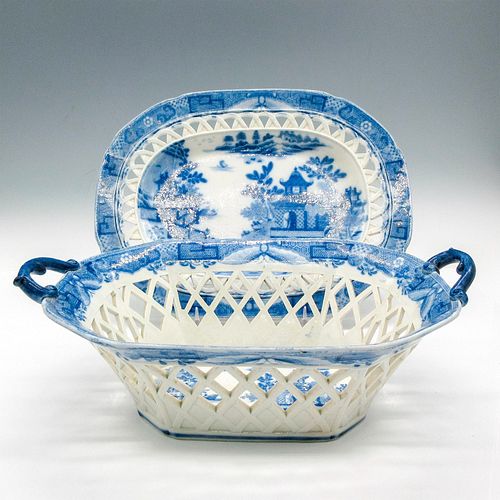 2PC DAVENPORT PORCELAIN