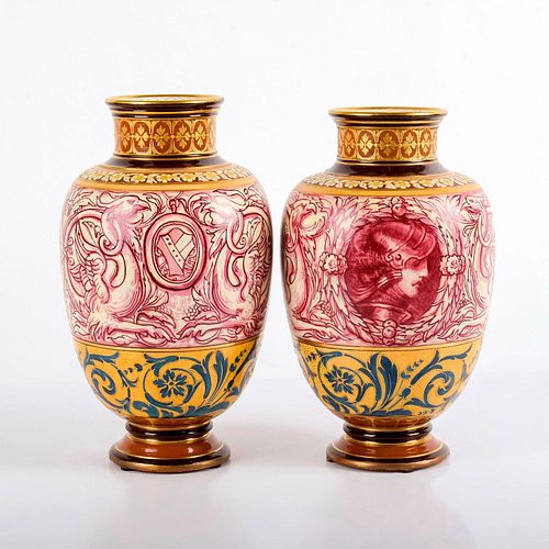 2PC DOULTON BURSLEM HAND-PAINTED