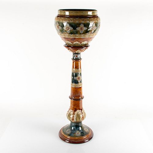 2PC DOULTON LAMBETH JARDINIERE WITH