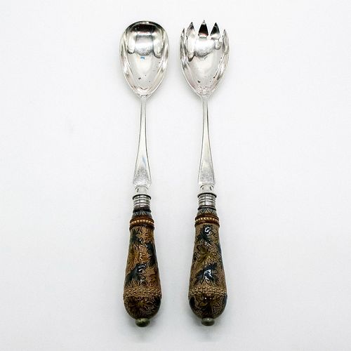 2PC DOULTON LAMBETH SALAD SERVING