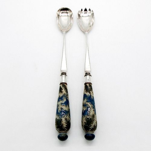 2PC DOULTON LAMBETH SALAD SERVING