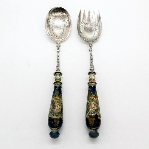 2PC DOULTON LAMBETH SALAD SERVING