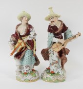 2PC DRESDEN PORCELAIN MALABAR