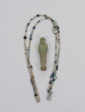 2PC EGYPTIAN USHABTI & AMULET