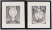 2pc Emil Bisttram (1895-1976 A
