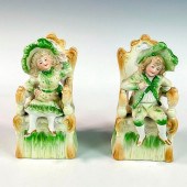2PC EUROPEAN PORCELAIN FIGURIN