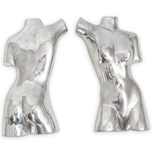 (2PC) FIGURAL ALUMINUM TORSO WALL