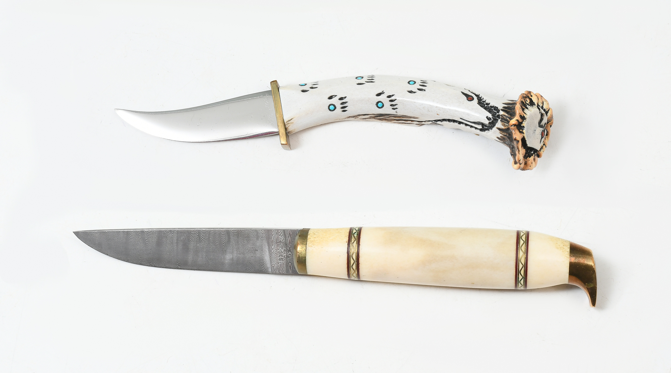 2PC FIXED BLADE & ANTLER HANDLE