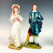 2PC FLORENCE CERAMICS FIGURINE