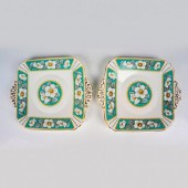 2PC FOLEY BONE CHINA TURQUOISE