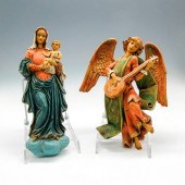 2PC FONTANINI RESIN RELIGIOUS