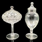 2PC FOSTORIA COMPOTE WITH LID