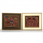 2pc Framed Kuna Indian Molas.