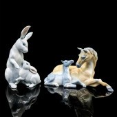 2PC FRANKLIN MINT FIGURINES, C