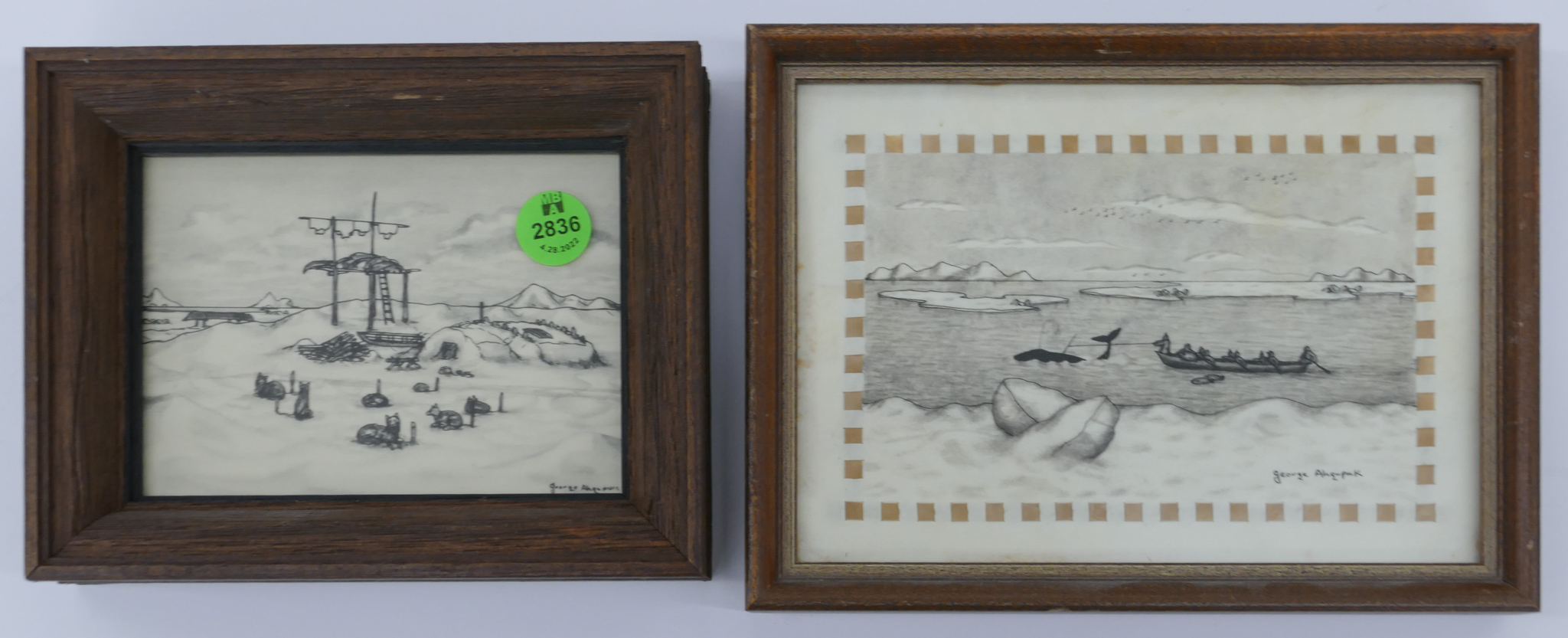 2pc George Aghupuk Miniature
