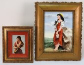 2PC GERMAN PORCELAIN PLAQUES O
