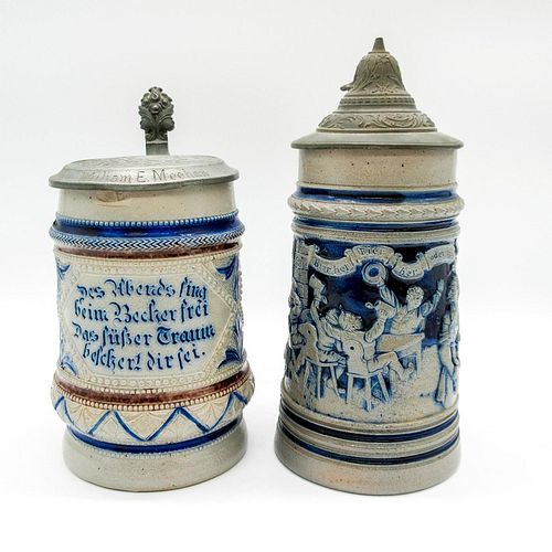 2PC GERMAN SALT GLAZE POTTERY