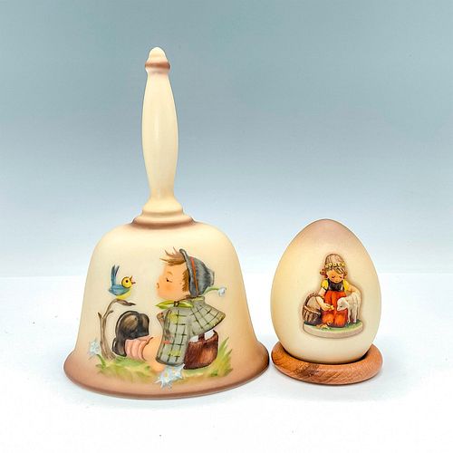 2PC GOEBEL HUMMEL PORCELAIN BELL