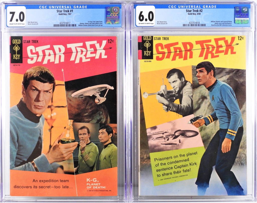 2PC GOLD KEY STAR TREK #1 #2