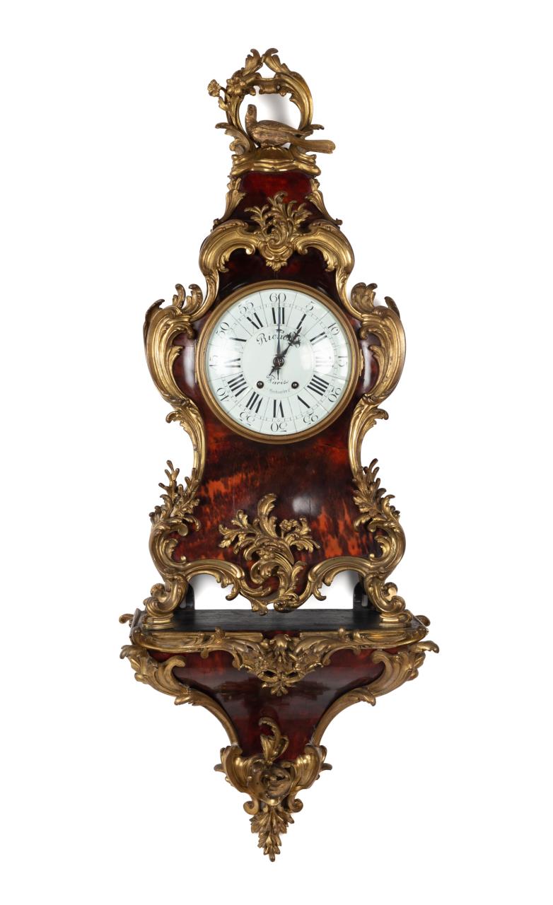 2PC H & F, PARIS CARTEL CLOCK W/