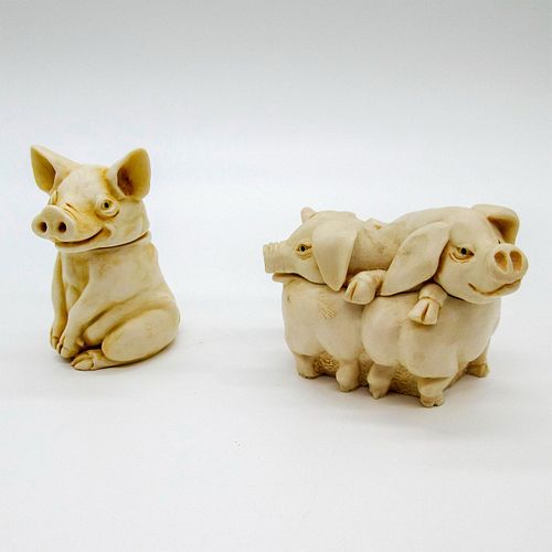 2PC HARMONY KINGDOM SMALL PIG