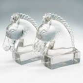2PC HEISEY HORSE SCULPTURE BOO