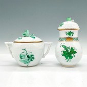 2PC HEREND PORCELAIN SUGAR BOW