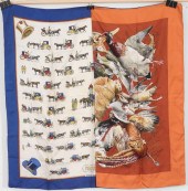 2PC HERMES SILK STAGE COACH &