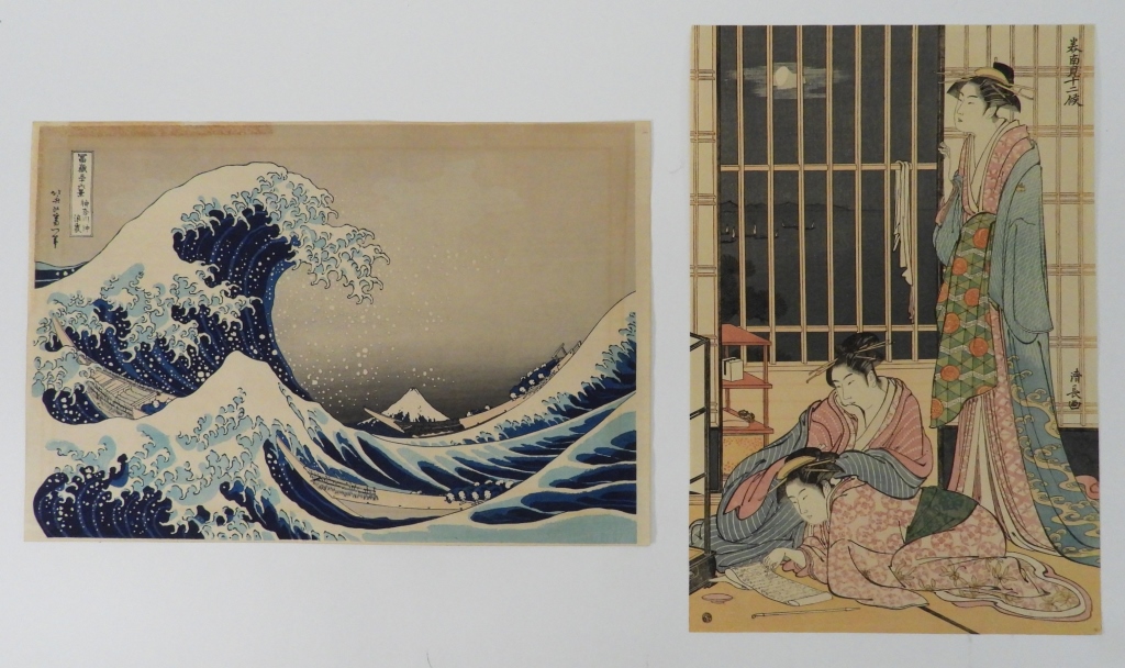 2PC HOKUSAI & TORII KIYONAGA