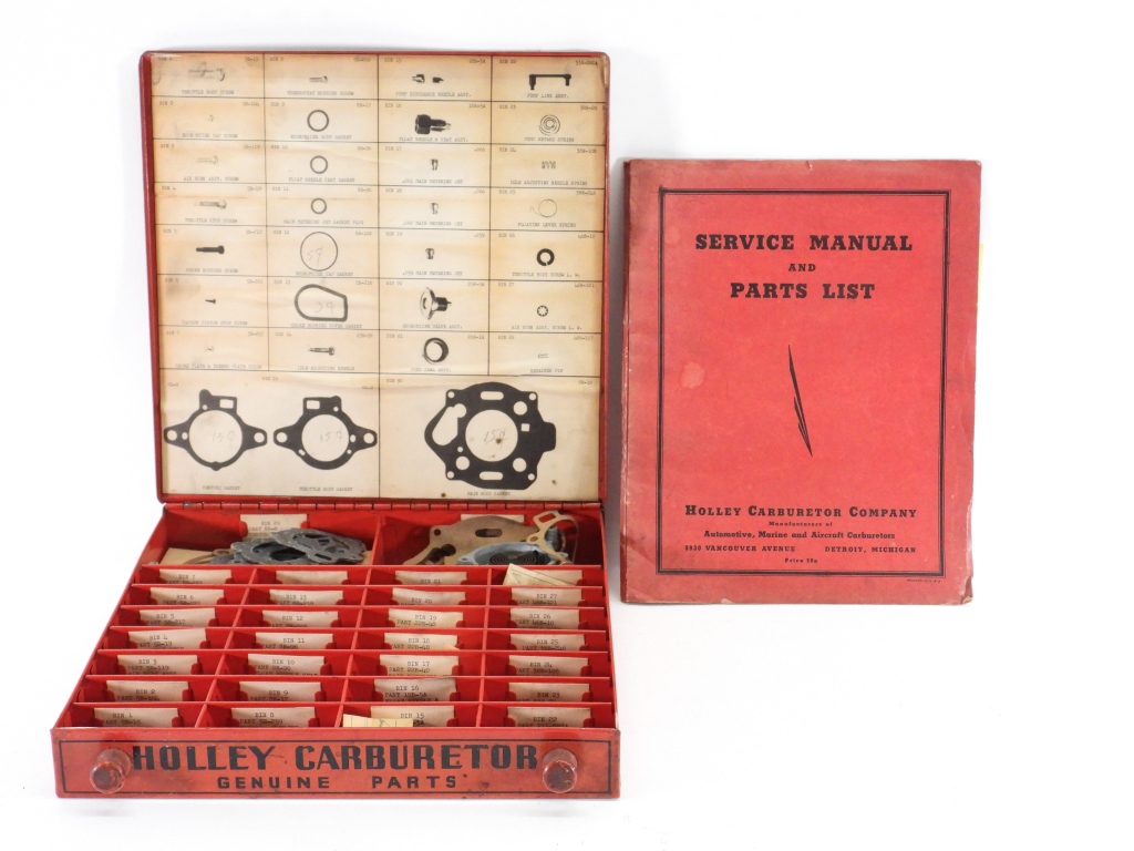 2PC HOLLEY CARBURETOR CABINET PARTS