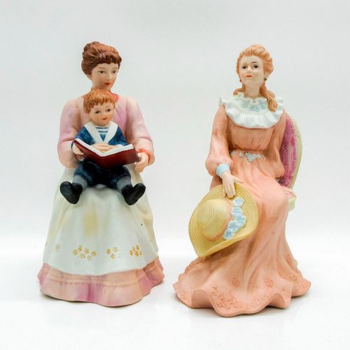 2PC HOMCO FIGURINES, SEATED