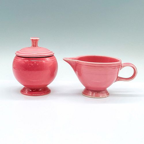 2PC HOMER LAUGHLIN FIESTA CREAMER