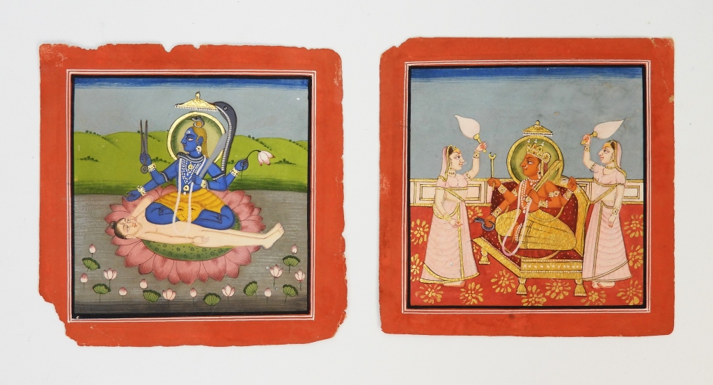 2PC INDIAN JODHPUR MINIATURE