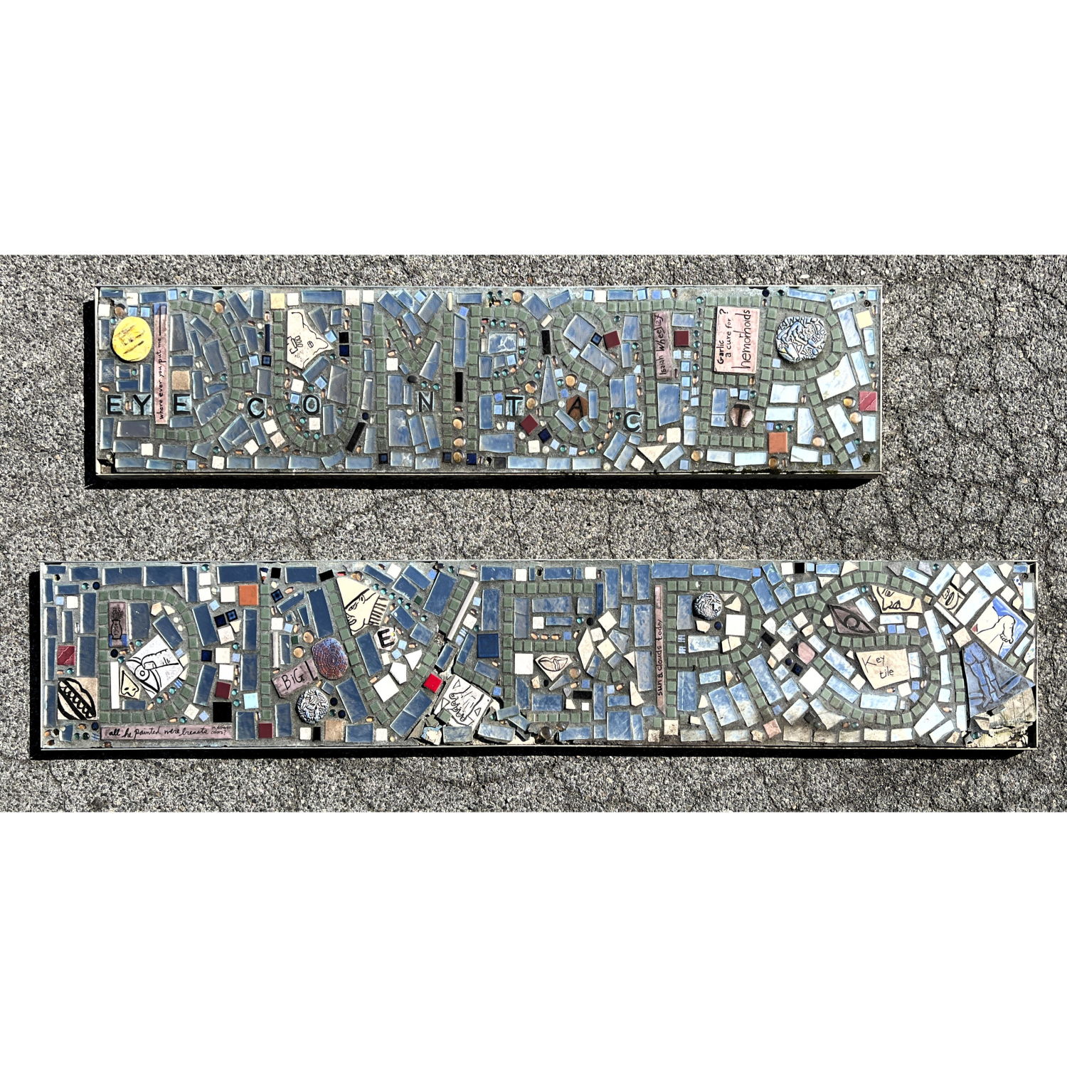 2pc Irwin Isaiah Zagar Sculpture