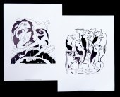2pc Jacob Lawrence 'Aesop's Fa